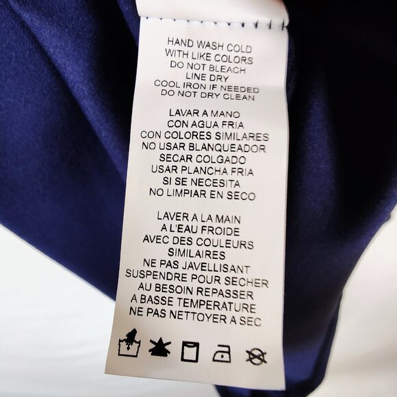 bebe Women's XS Navy Adjustable Spaghetti-Strap Mini Dress NWT - Picture 8 of 9